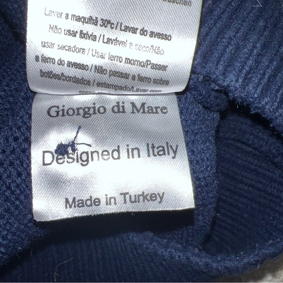 Giorgio di Mare collared cashmere wool blend 2 tone pullover sweater XXL - Picture 8 of 11